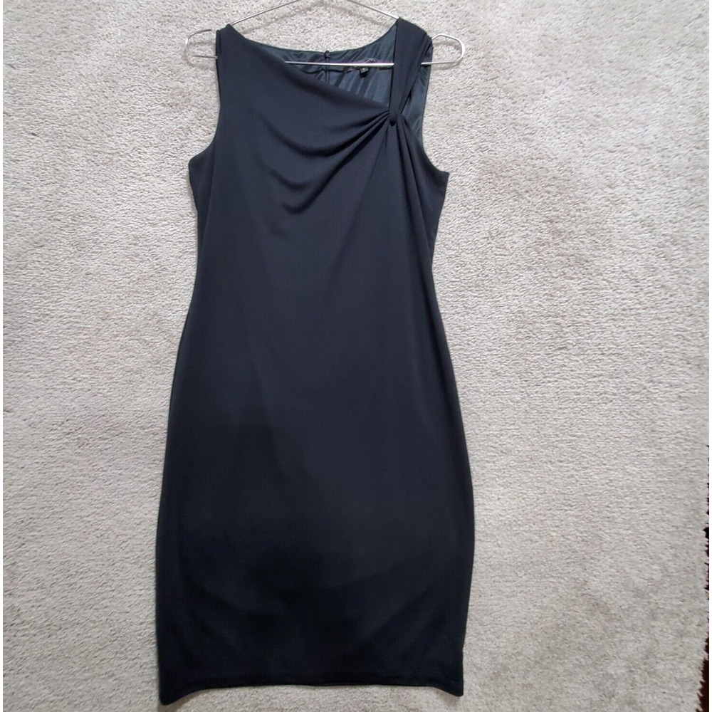 David Meister‎ Sheath Dress Women's 6 Black Cocktail Twist Knot Formal Classic
